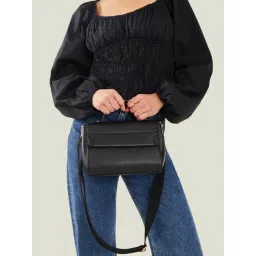 Accessorize London Black Solid Handbag-picture-18