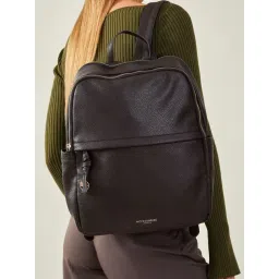 Accessorize London Black Solid Large Backpack-picture-21