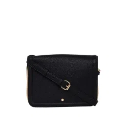 Accessorize London Black Solid Medium Sling Handbag-picture-29