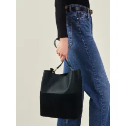 Accessorize London Black Solid Shoulder Handbag-picture-35
