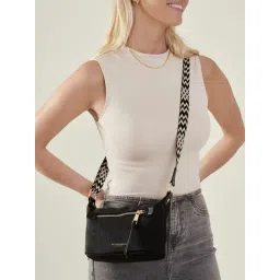 Accessorize London Black Solid Sling Handbag-picture-44