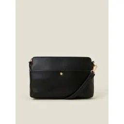 Accessorize London Black Solid Sling Handbag-picture-44