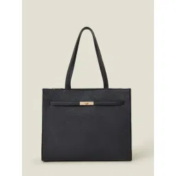 Accessorize London Black Solid Tote Handbag-picture-19