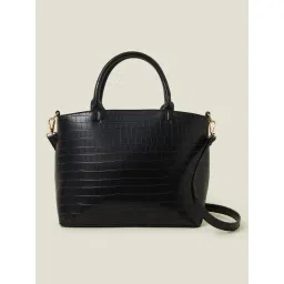 Accessorize London Black Textured Handbag image 2