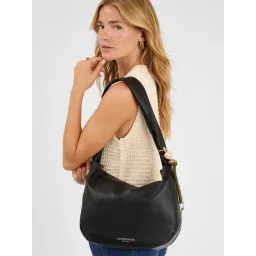 Accessorize London Black Textured Hobo Bag-picture-41