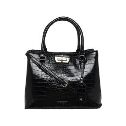Accessorize London Black Textured Medium Handbag-picture-20
