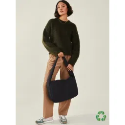 Accessorize London Black Textured Shoulder Bag-picture-42