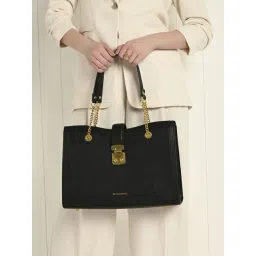 Accessorize London Black Textured Tote-picture-40