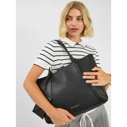 Accessorize London Black Textured Tote-picture-45