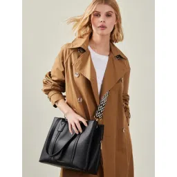 Accessorize London Black Textured Tote Handbag-picture-27