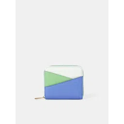 Accessorize London Blue Color Block Zip Arround Wallet-picture-24
