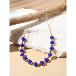 Accessorize London Blue Encased Facet Bead Necklace for Women-picture-33