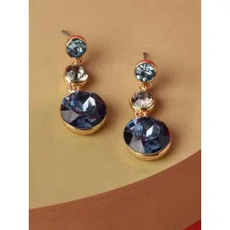 Accessorize London Blue Harvest Blue & Golden Drop Earrings image 1