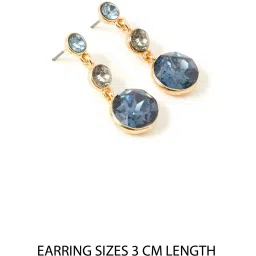 Accessorize London Blue Harvest Blue & Golden Drop Earrings image 5