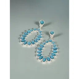 Accessorize London Blue Silver Earrings for Women-picture-32