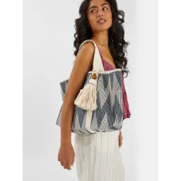 Accessorize London Blue Textured Tote-picture-48