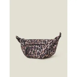 Accessorize London Brown Animal Effect Sling Handbag-picture-28