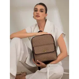 Accessorize London Brown Printed Backpack-picture-36