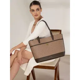 Accessorize London Brown Printed Tote-picture-24