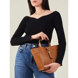 Accessorize London Brown Solid Handbag-picture-31