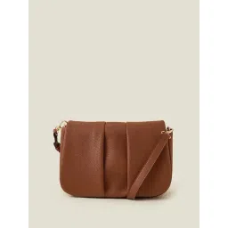 Accessorize London Brown Solid Sling Handbag-picture-32