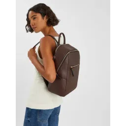 Accessorize London Brown Textured Backpack-picture-33