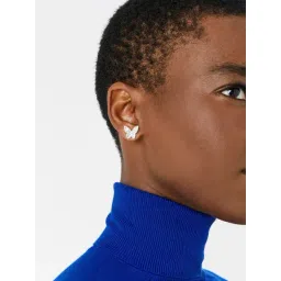 Accessorize London Butterfly Silver Stud Earrings-picture-44