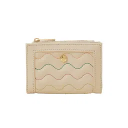 Accessorize London Cream Embroidered Bi-Fold Wallet for women-picture-44