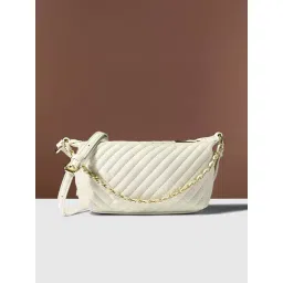 Accessorize London Cream Textured Sling Handbag-picture-23