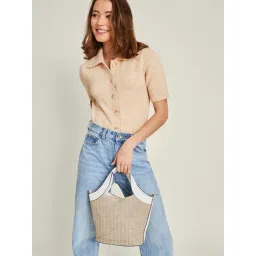 Accessorize London Cream Woven Handbag-picture-13