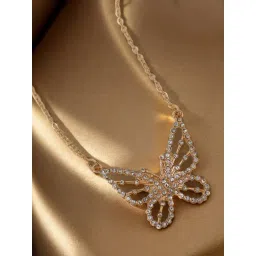 Accessorize London Crystal Butterfly Necklace-picture-31