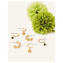 Accessorize London Filigree Hoop & Drop Earrings - Set of 3-picture-20