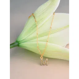 Accessorize London Gold Initial Sparkle Pendant Necklace for Women-picture-23