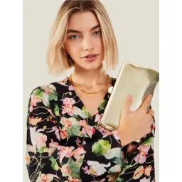 Accessorize London Gold PU Textured Clutch-picture-44