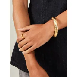 Accessorize London Golden Bangle for Women-picture-48