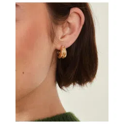 Accessorize London Golden Earrings for Women-picture-19