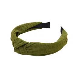 Accessorize London Green Textured Knot Head Band-picture-37