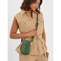 Accessorize London Green Textured Phone Bag-picture-25