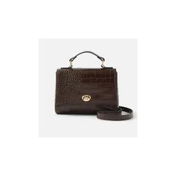 Accessorize London Jessica Croc Bag Brown Patterned-picture-12