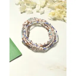 Accessorize London Multi Beaded Stretch Bracelet - Set of 10-image-4