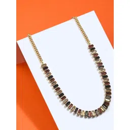 Accessorize London Multi Small Baguette Necklace-image-18