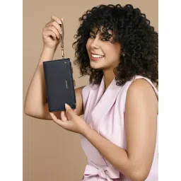 Accessorize London Navy Solid Wallet For Women-picture-39