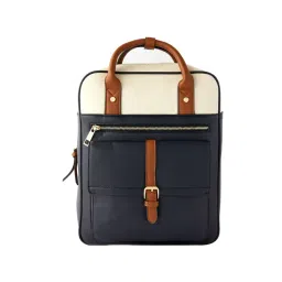 Accessorize London Navy Synthetic Medium Convertible Backpack-picture-39