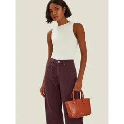 Accessorize London Orange Woven Satchel-picture-12