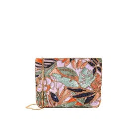 Accessorize London Palm Multicolor Embellished Clutch-picture-37