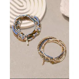 Accessorize London Pastel Multi Brass Bracelets-image-24