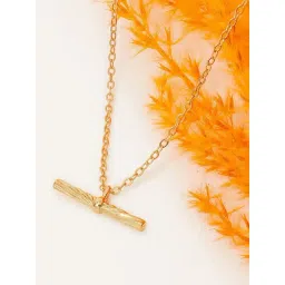 Accessorize London Real Gold-Plated Gold Z Sunray T-bar Pendant Necklace-picture-13