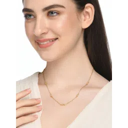 Accessorize London Real Gold-Plated Z Molten Station Necklace image 2