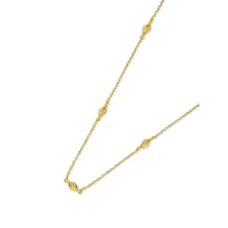 Accessorize London Real Gold-Plated Z Molten Station Necklace image 4