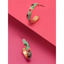 Accessorize London Romantic Ramble Flower Multicolor Hoop Earrings-picture-31